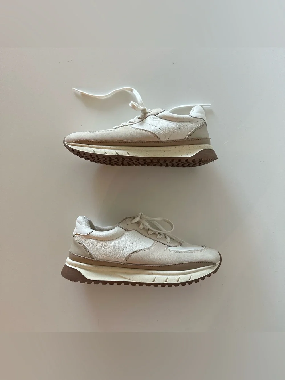 Madewell Kickoff Trainer Sneakers Antique Cream 9 Nubuck Leather Minimalist  Goo
